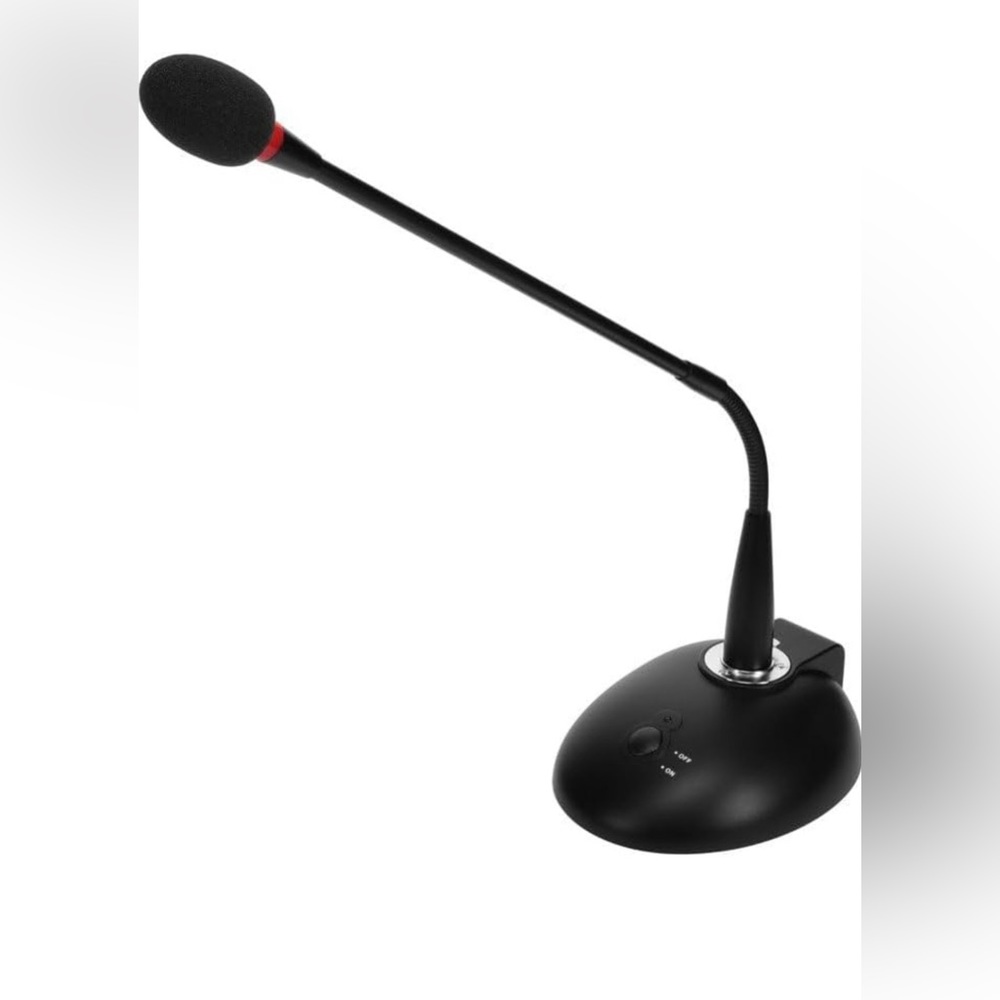 Monoprice Commercial Audio Desktop Paging Microphone W/ On/Off Button (NO LOGO)